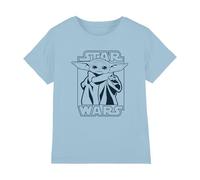 Star Wars Mandalorian The Child Force Kids T Shirt, Light Blue, 12-13Y