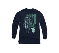 Star Wars Mando No. 1 Dad Long Sleeve T-Shirt, Navy | Size: Small Star Wars Navy S