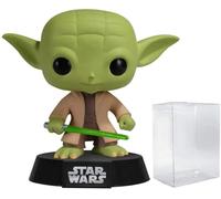 Star Wars: Master Jedi Yoda with Lightsaber [Black Box Art] Pop! Vinyl Figure (Bundled with Compatible Pop Box Protector Case)