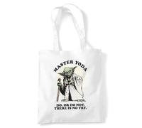Star Wars Master Yoda Grocery Travel Reusable Tote Bag, White, 38X42Cm