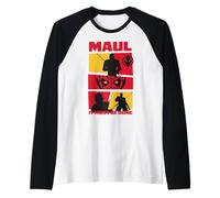 Star Wars Maul Shadow Lord Maul It Must Be Done 4 Panel Shot Raglan Baseball Tee