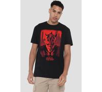 Star Wars Maul Shadow Lord Red City Poster T-Shirt, Black | Size: Medium Star Wars Black M