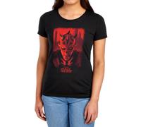 Star Wars Maul Shadow Lord Red City Poster Tee, Black Black