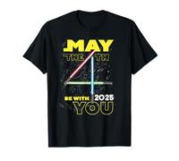 Star Wars May the 4th Be With You 2025 Lightsabers T-Shirt