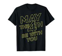 Star Wars May The 4th Be With You Galaxy Fill Text T-Shirt