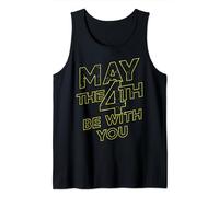 Star Wars May The 4th Be With You Galaxy Fill Text Tank Top
