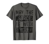 Star Wars May The Force Be With You B&W Text T-Shirt
