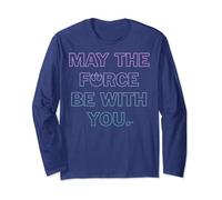 Star Wars May The Force Be With You Ombre Block Text Long Sleeve T-Shirt