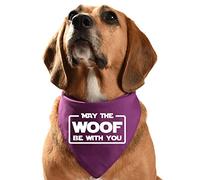 Star Wars May the Woof Be With You Dog Bandana (purple, regular)