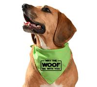 Star Wars May the Woof Be With You Dog Bandana (regular, lime green)