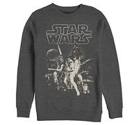 Star Wars Men's 0 Sweatshirt, Char HTR, XL