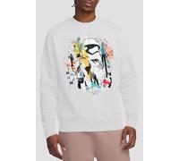 Star Wars Men's Abstract Trooper Sweatshirt White | Size: Medium Star Wars White M