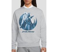Star Wars Men's Ahsoka Ready Sweatshirt Light Grey | Size: Medium Star Wars Light Grey M