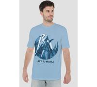 Star Wars Men's Ahsoka Ready T-Shirt Light Blue | Size: 2XL Star Wars Light Blue 2XL