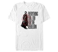 STAR WARS Men's Andor Cassian Everything I Do for The Rebellion T-Shirt, White, 2X