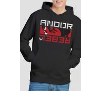 Star Wars Men's Andor Rebel Spy Hoodie Black | Size: Medium Star Wars Black M