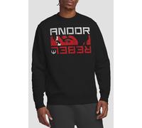 Star Wars Men's Andor Rebel Spy Sweatshirt Black | Size: Large Star Wars Black L
