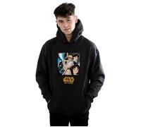 Star Wars Men's Anime Poster Hoodie in Black | Size: Small Star Wars Black S