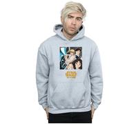 Star Wars Men's Anime Poster Hoodie in Grey | Size: Large Star Wars Grey L