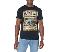 STAR WARS Men's Baby Yoda Child Mandalorian Wanted Poster T-Shirt, Black, 3XL