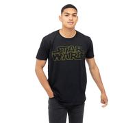 Star Wars Men's Basic Logo Cotton T-Shirt Black | Size: Small Star Wars Black S