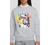 Star Wars Men's BB8 Abstract Sweatshirt Light Grey | Size: Medium Star Wars Light Grey M