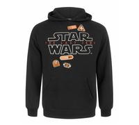 Star Wars Mens Black Badges Hoodie - Medium