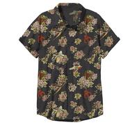Star Wars Men's Button Down Shirt, Black Boba Fett Floral, Large