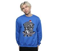 Star Wars Men's C-3PO And R2-D2 Christmas Holidays Sweatshirt Medium Royal Blue