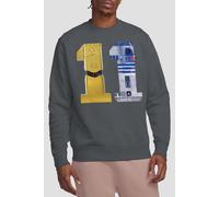 Star Wars Men's C3PO R2D2 11 Sweatshirt in Charcoal | Size: Medium Star Wars Charcoal M