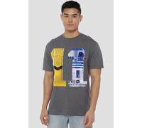 Star Wars Men's C3Po R2D2 11 T-Shirt Charcoal | Size: 2XL Star Wars Charcoal 2XL