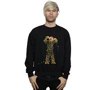 Star Wars Men's Chewbacca Christmas Lights Sweatshirt Small Black