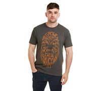 Star Wars Men's Chewbacca Text T Shirt, Black (Charcoal), L UK