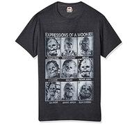 STAR WARS Men's Chewie Expressions T-Shirt, Charcoal Heather, XL