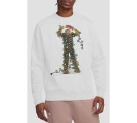 Star Wars Men's Christmas Chewbacca Tangled Lights Sweatshirt White | Size: XL Star Wars White XL