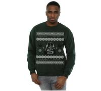 Star Wars Men's Christmas Darth Vader Fair Isle Sweatshirt in Green | Size: Medium Star Wars Green M
