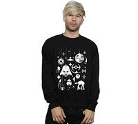 Star Wars Men's Christmas Decorations Sweatshirt X-Large Black