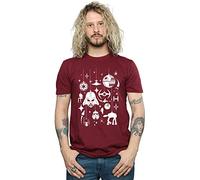 Star Wars Men's Christmas Decorations T-Shirt X-Large Burgundy