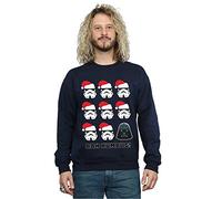 Star Wars Men's Christmas Humbug Sweatshirt Large Navy Blue