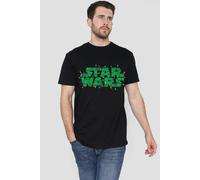 Star Wars Men's Christmas Lights Logo T-Shirt Black | Size: Large Star Wars Black L