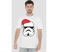 Star Wars Men's Christmas Storm Trooper Santa T-Shirt White | Size: XL Star Wars White XL