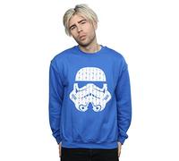 Star Wars Men's Christmas Stormtrooper Helmet Sweatshirt X-Large Royal Blue