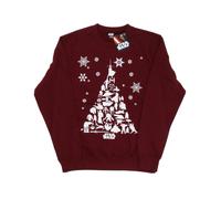 Star Wars Mens Christmas Tree Sweatshirt (Burgundy) - Size Large