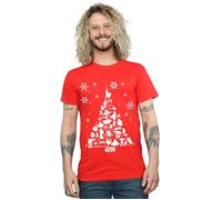 Star Wars Men's Christmas Tree T-Shirt in Red | Size: 2XL Star Wars Red 2XL