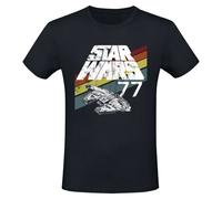Star Wars Men's Classic 77 Falcon T-Shirt in Black | Size: Small Star Wars Black S