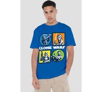 Star Wars Men's Clone Wars Grid T-Shirt Royal | Size: XL Star Wars Royal XL