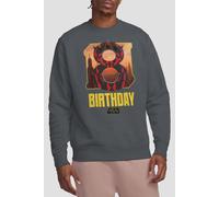 Star Wars Men's Darth Maul 8th Birthday Space Sweatshirt in Charcoal | Size: Small Star Wars Charcoal S
