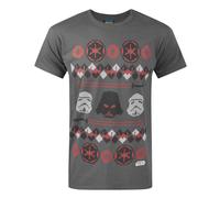 Star Wars Mens Darth Vader Fair Isle Christmas T-Shirt NS4036