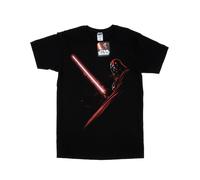 Star Wars Mens Darth Vader Shadow T-Shirt (Black) Cotton - Size Large
