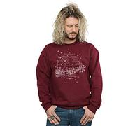 Star Wars Men's Death Star Sleigh Sweatshirt Burgundy Medium